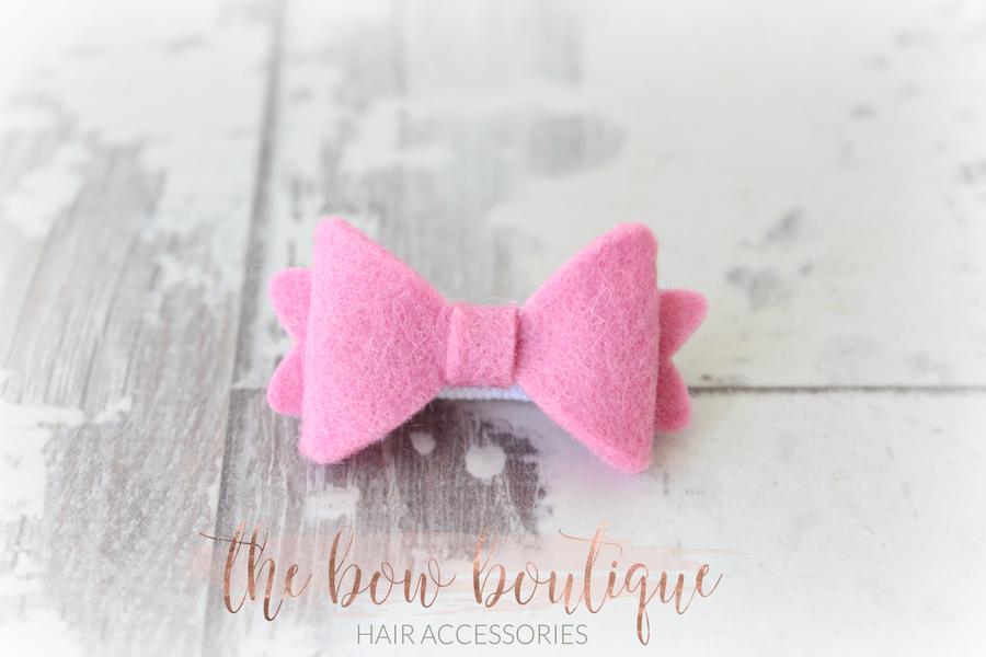 Mini baby felt bows | 25 Colours | Clip or bobble