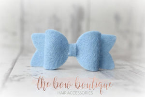 Small chunky felt bows (25 Colours)