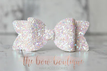 Load image into Gallery viewer, Small chunky glitter bows (25 Colours)