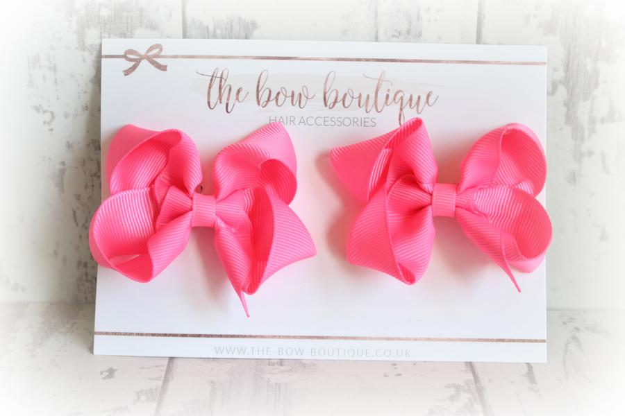 Ribbon pigtail bow clip sets | 28 Colours