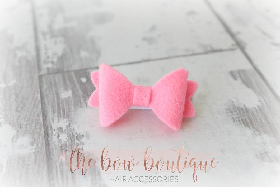 Mini baby felt bows | 25 Colours | Clip or bobble