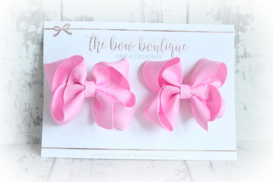 Ribbon pigtail bow clip sets | 28 Colours