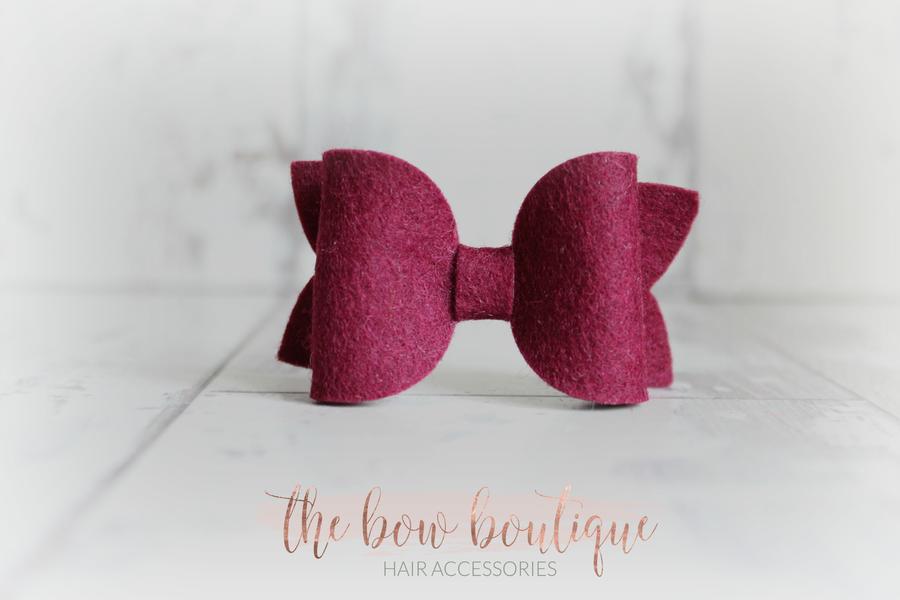 Medium deluxe felt bows | 25 Colours | Clip or headband