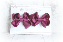 Load image into Gallery viewer, Ribbon pigtail bow clip sets (28 Colours)