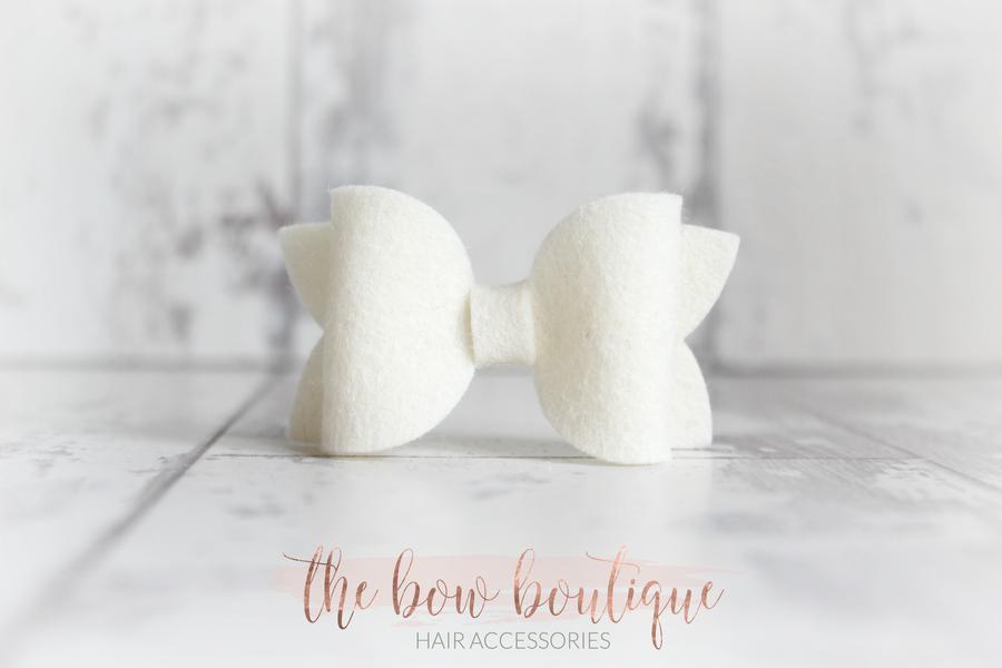 Medium deluxe felt bows | 25 Colours | Clip or headband