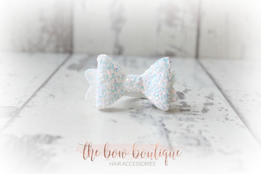 Mini baby glitter bows | 20 Colours | Clip or bobble