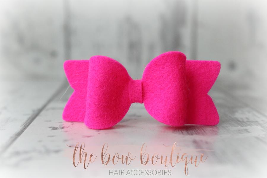 Small chunky felt bows | 25 Colours | Clip or headband