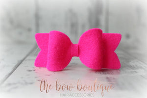 Small chunky felt bows (25 Colours)