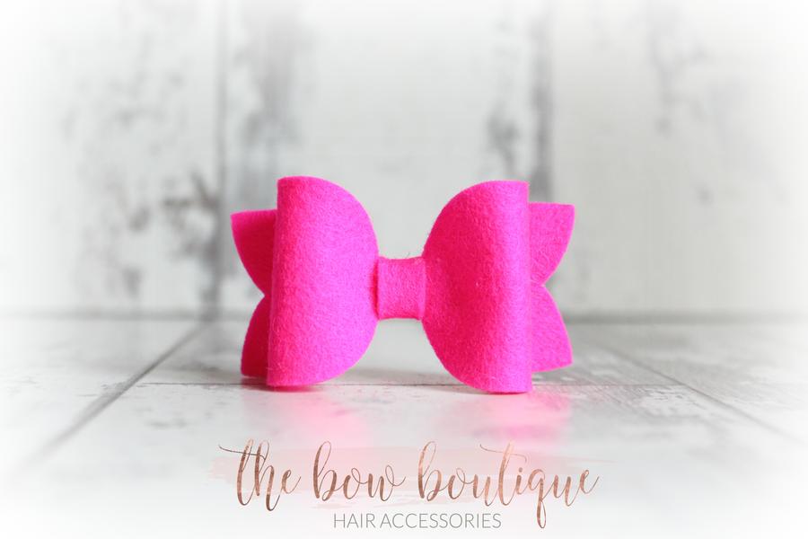 Medium deluxe felt bows | 25 Colours | Clip or headband