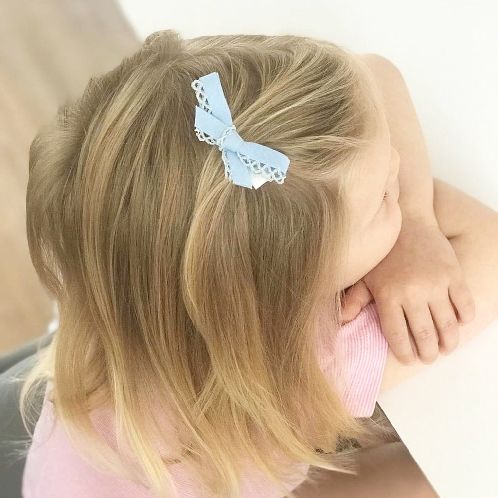 Summer hand tied dainty set I Clips or headbands