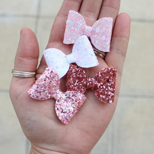 Autumn princess mini bow clip set