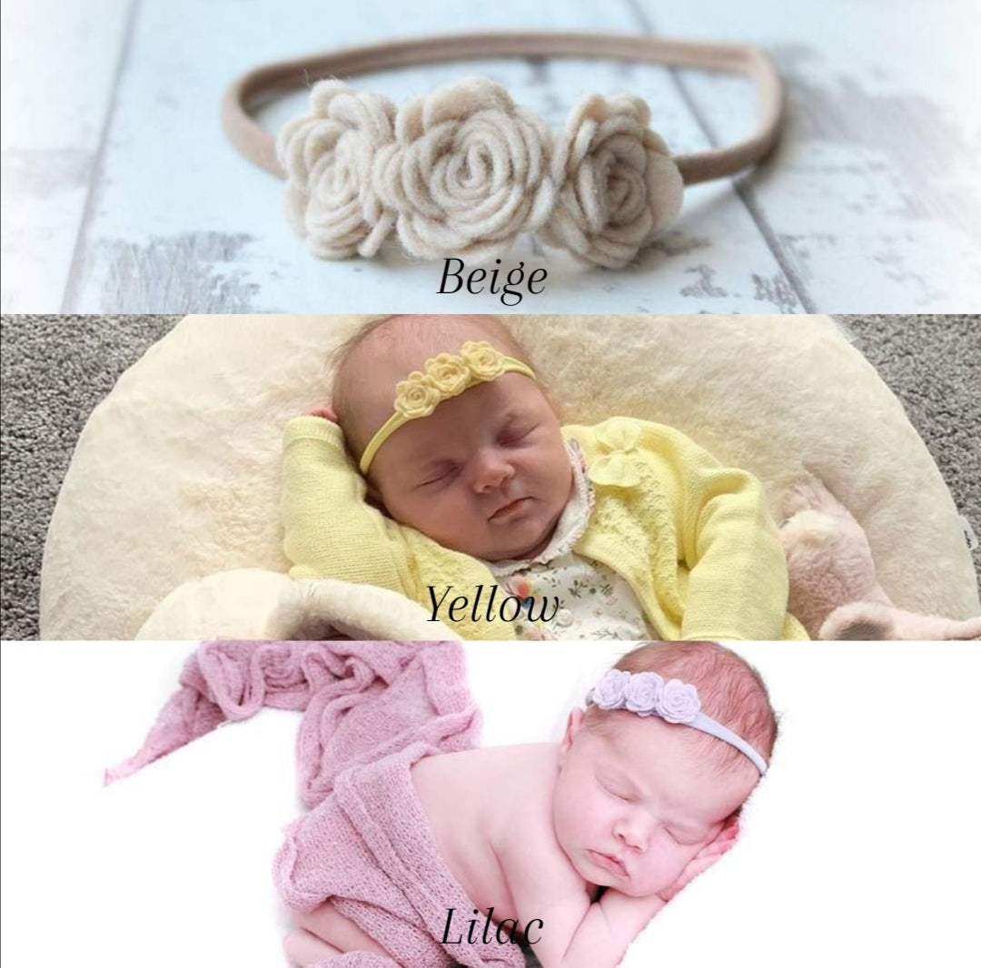 Mini felt flower headbands  | 19 Colours