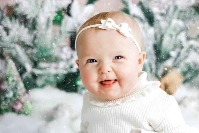 Glitter gingerbread small chunky bow | Clip or headband