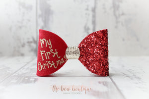 My first christmas bows