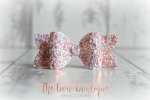 Load image into Gallery viewer, Small chunky glitter bows (25 Colours)