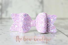 Load image into Gallery viewer, Small chunky glitter bows (25 Colours)