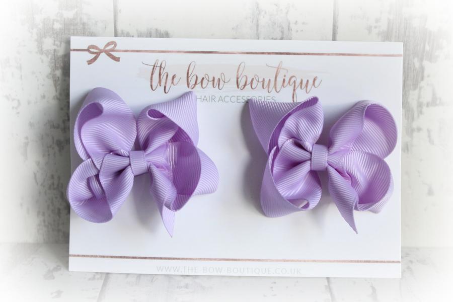 Ribbon pigtail bow clip sets | 28 Colours