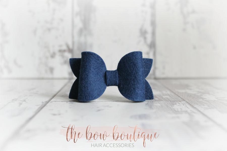 Medium deluxe felt bows | 25 Colours | Clip or headband