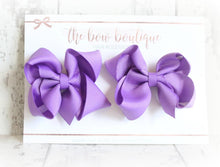Load image into Gallery viewer, Ribbon pigtail bow clip sets (28 Colours)
