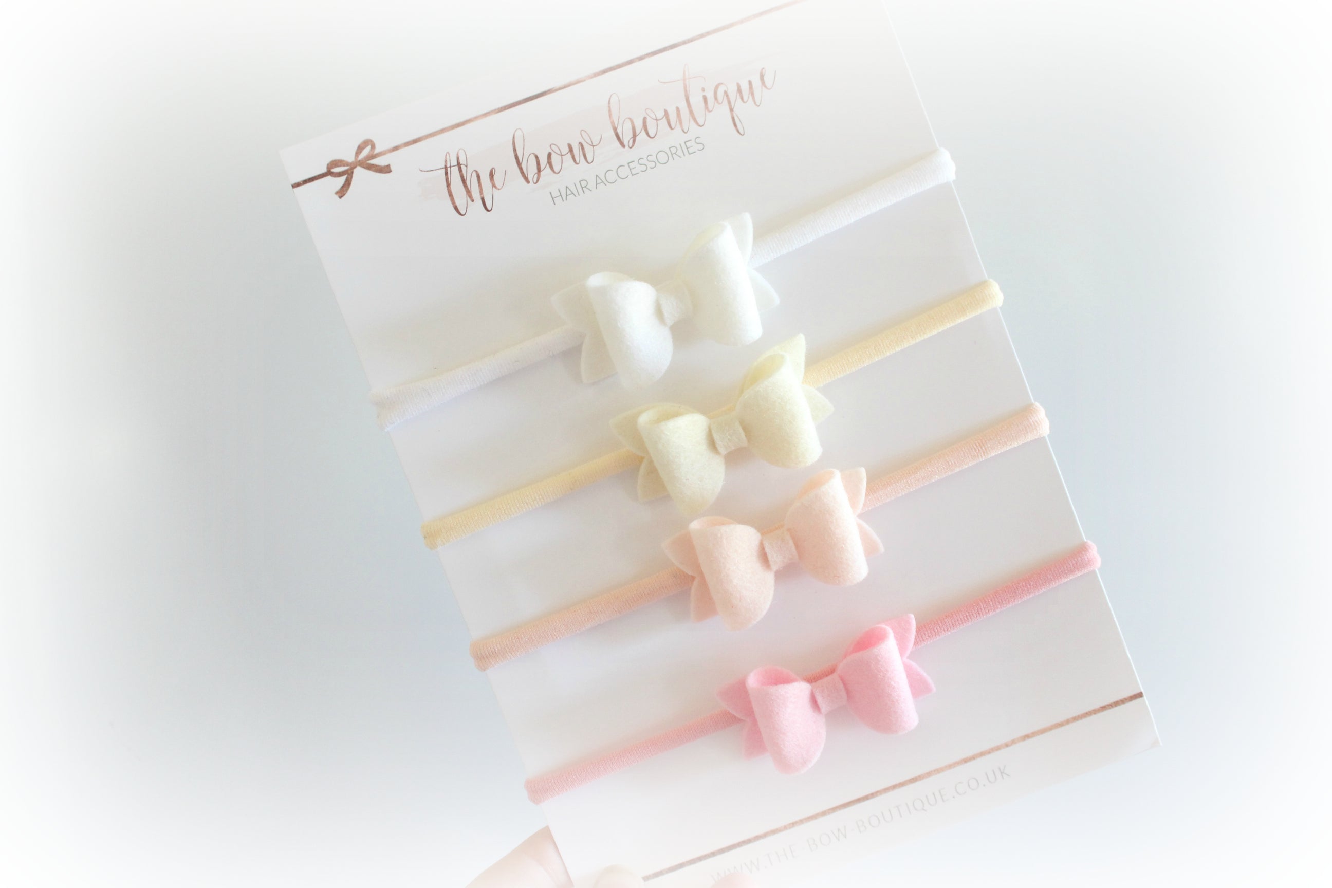 Mini deluxe felt nylon headband set