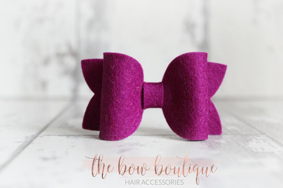 Medium deluxe felt bows | 25 Colours | Clip or headband