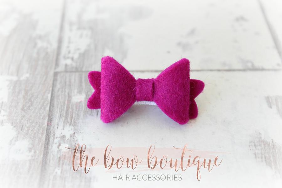 Mini baby felt bows | 25 Colours | Clip or bobble