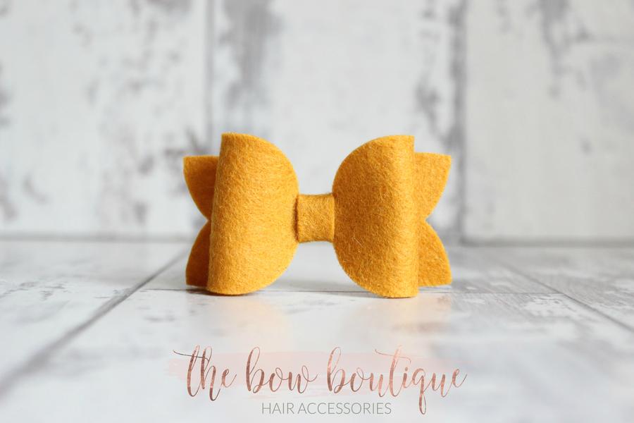 Medium deluxe felt bows | 25 Colours | Clip or headband