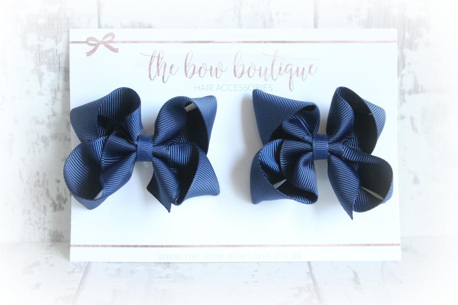 Ribbon pigtail bow clip sets | 28 Colours