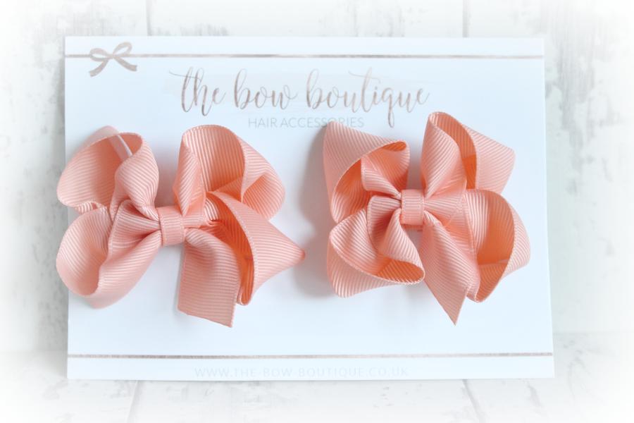 Ribbon pigtail bow clip sets | 28 Colours