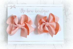 Ribbon pigtail bow clip sets (28 Colours)