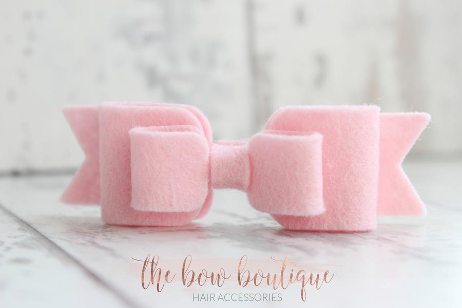 Double felt bows | 25 colours | Clip or headband