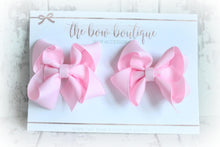 Load image into Gallery viewer, Ribbon pigtail bow clip sets (28 Colours)