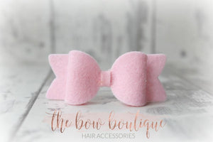 Small chunky felt bows (25 Colours)