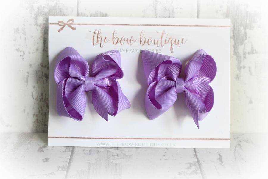 Ribbon pigtail bow clip sets | 28 Colours