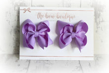 Load image into Gallery viewer, Ribbon pigtail bow clip sets (28 Colours)
