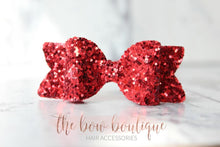 Load image into Gallery viewer, Small chunky glitter bows (25 Colours)