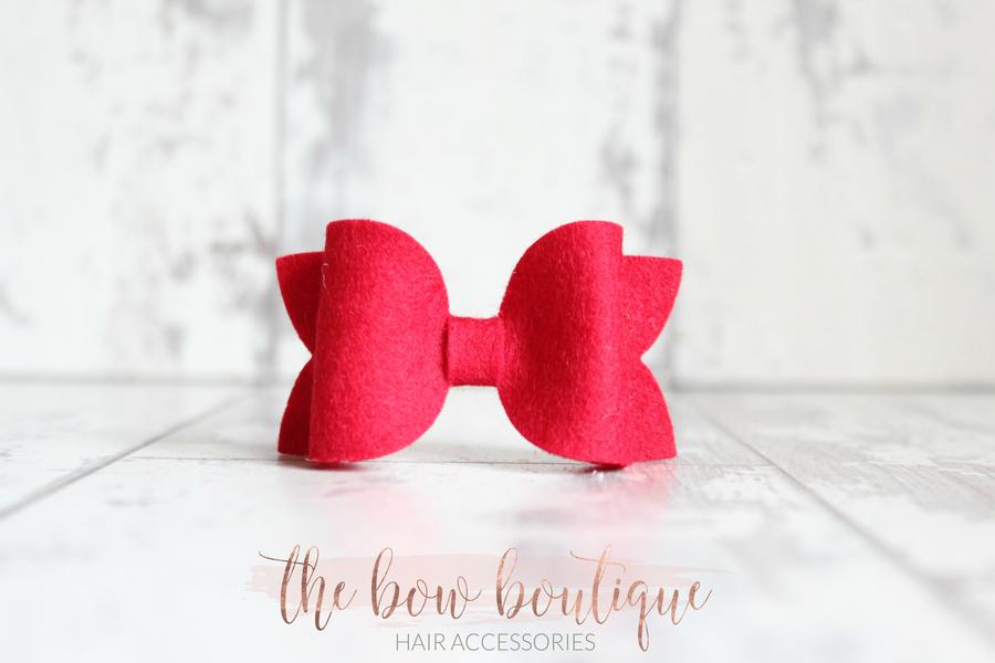 Medium deluxe felt bows | 25 Colours | Clip or headband