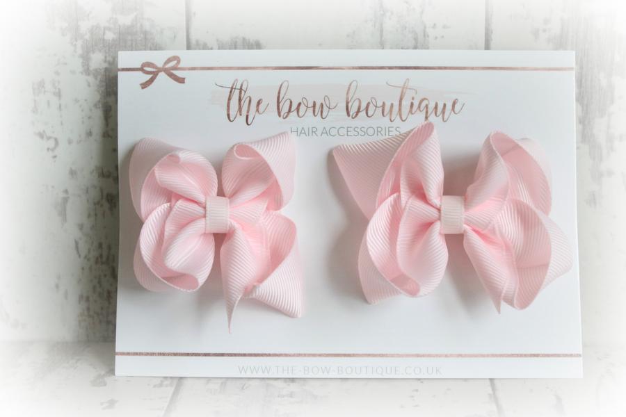 Ribbon pigtail bow clip sets | 28 Colours