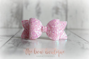 Small chunky glitter bows (25 Colours)