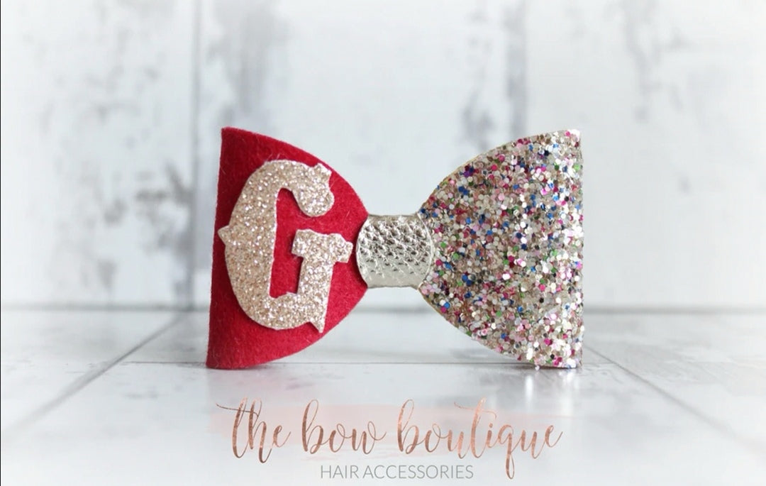 Christmas personalised bow | Clip or heabband