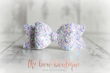 Load image into Gallery viewer, Small chunky glitter bows (25 Colours)