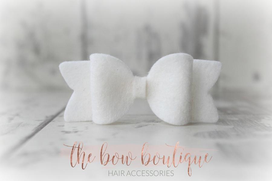 Small chunky felt bows | 25 Colours | Clip or headband