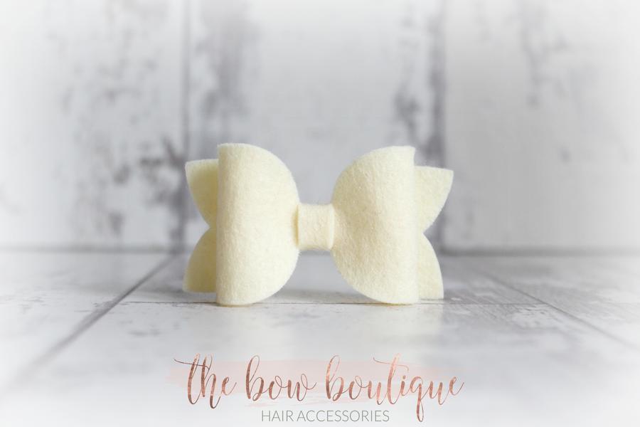 Medium deluxe felt bows | 25 Colours | Clip or headband