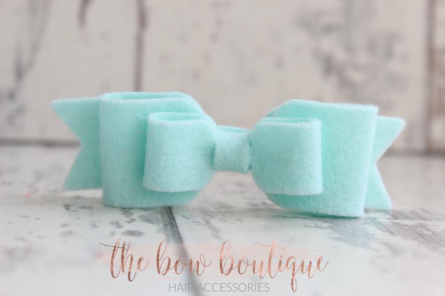 Double felt bows | 25 colours | Clip or headband