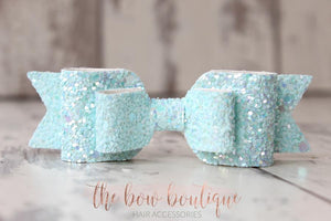 Double glitter bows (25 colours)