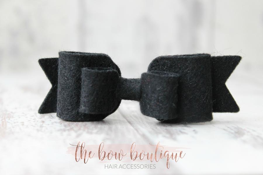 Double felt bows | 25 colours | Clip or headband