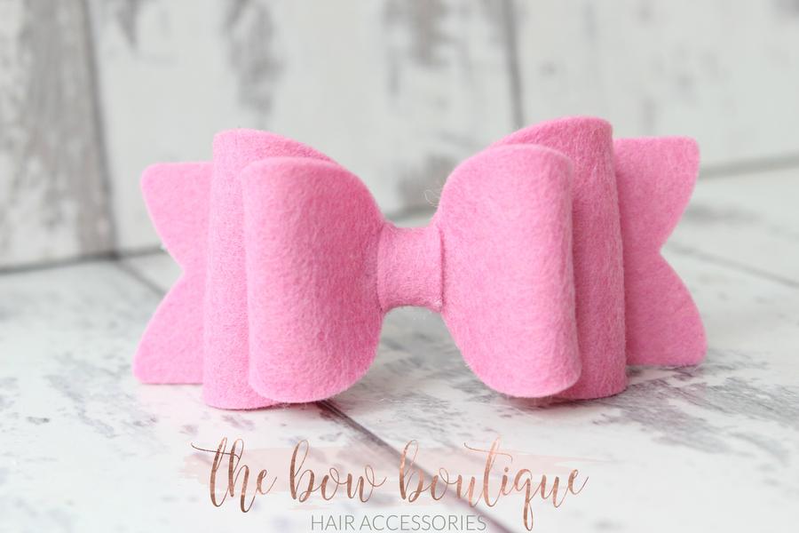 Chunky double felt bows | 23 Colours | Clip or headband