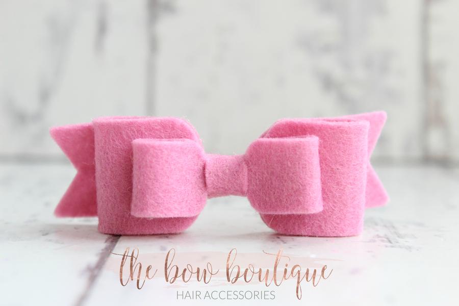 Double felt bows | 25 colours | Clip or headband