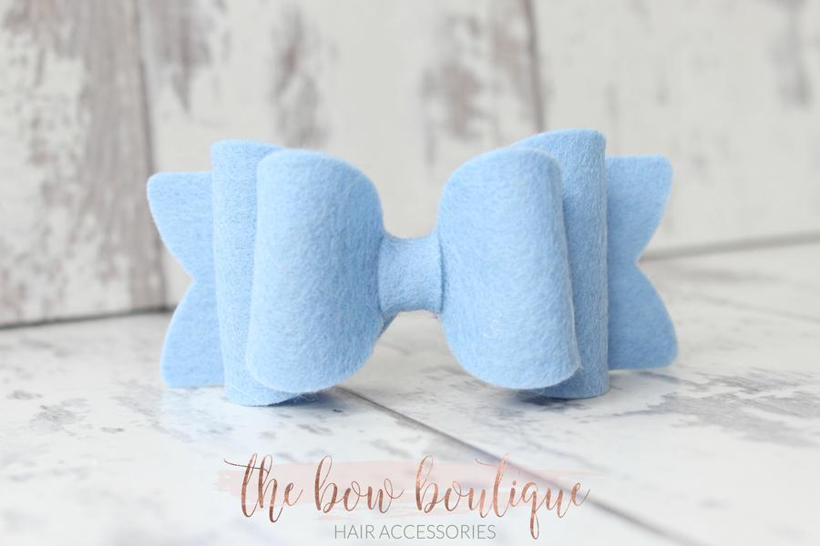 Chunky double felt bows | 23 Colours | Clip or headband