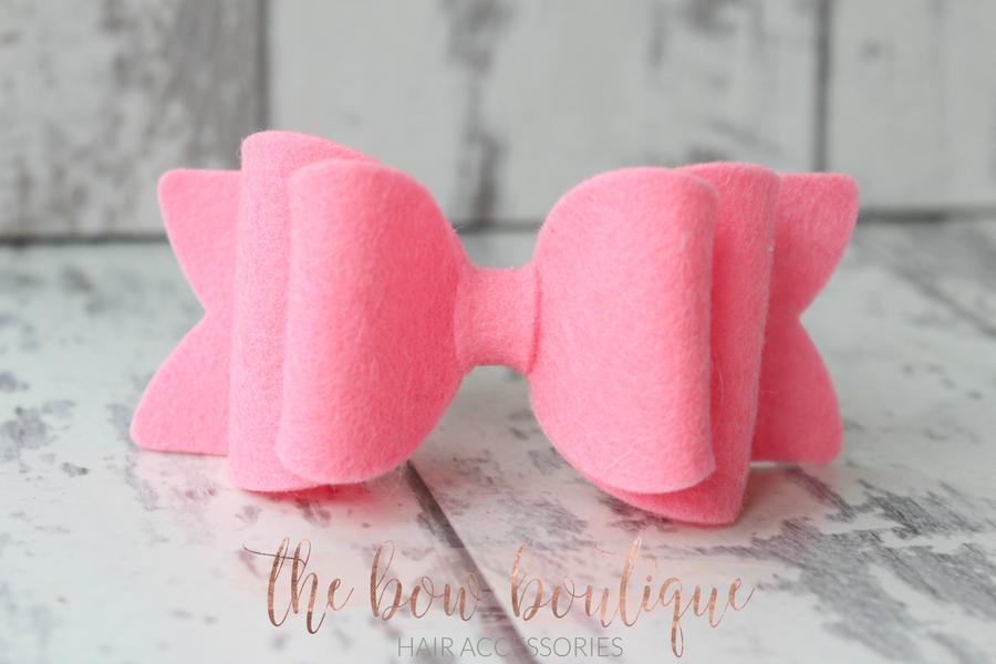 Chunky double felt bows | 23 Colours | Clip or headband